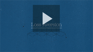 Loss aversion video screenshot with dark blue background